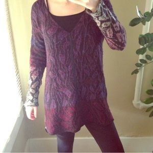 Free people maroon tunic sweater